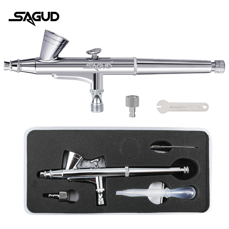 Airbrush Kit With Mini Compressor - Saud Set Airbrush Model SD-135 0.2mm,