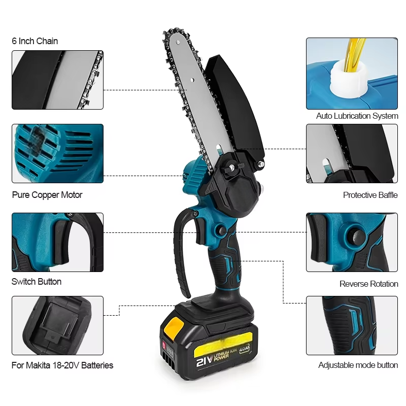 Gergaji Listrik Mini Li-Ion 17 - Mini Electric Chainsaw 6 Inch ulasan dan harga