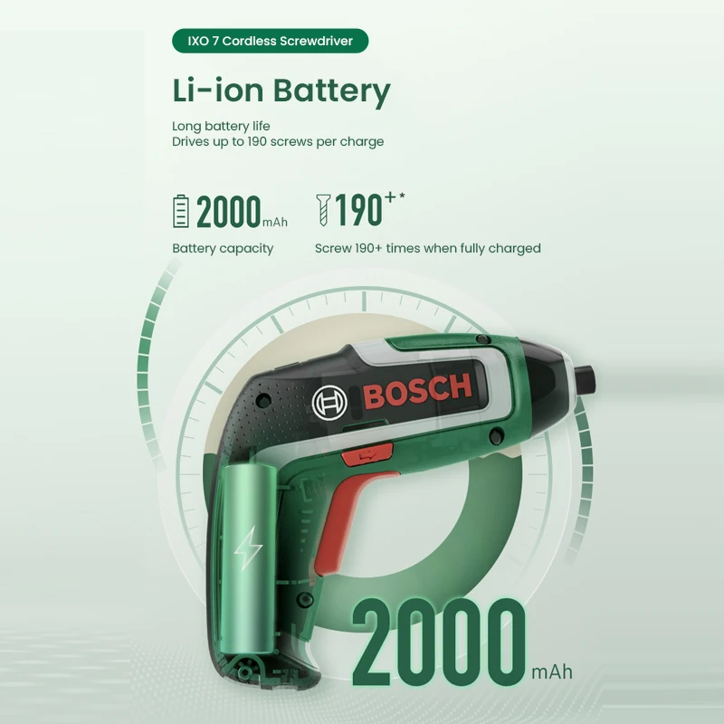 Obeng Tanpa Kabel Bosch IXO 7  - Electric Screwdriver Rechargeable Usb ulasan dan harga