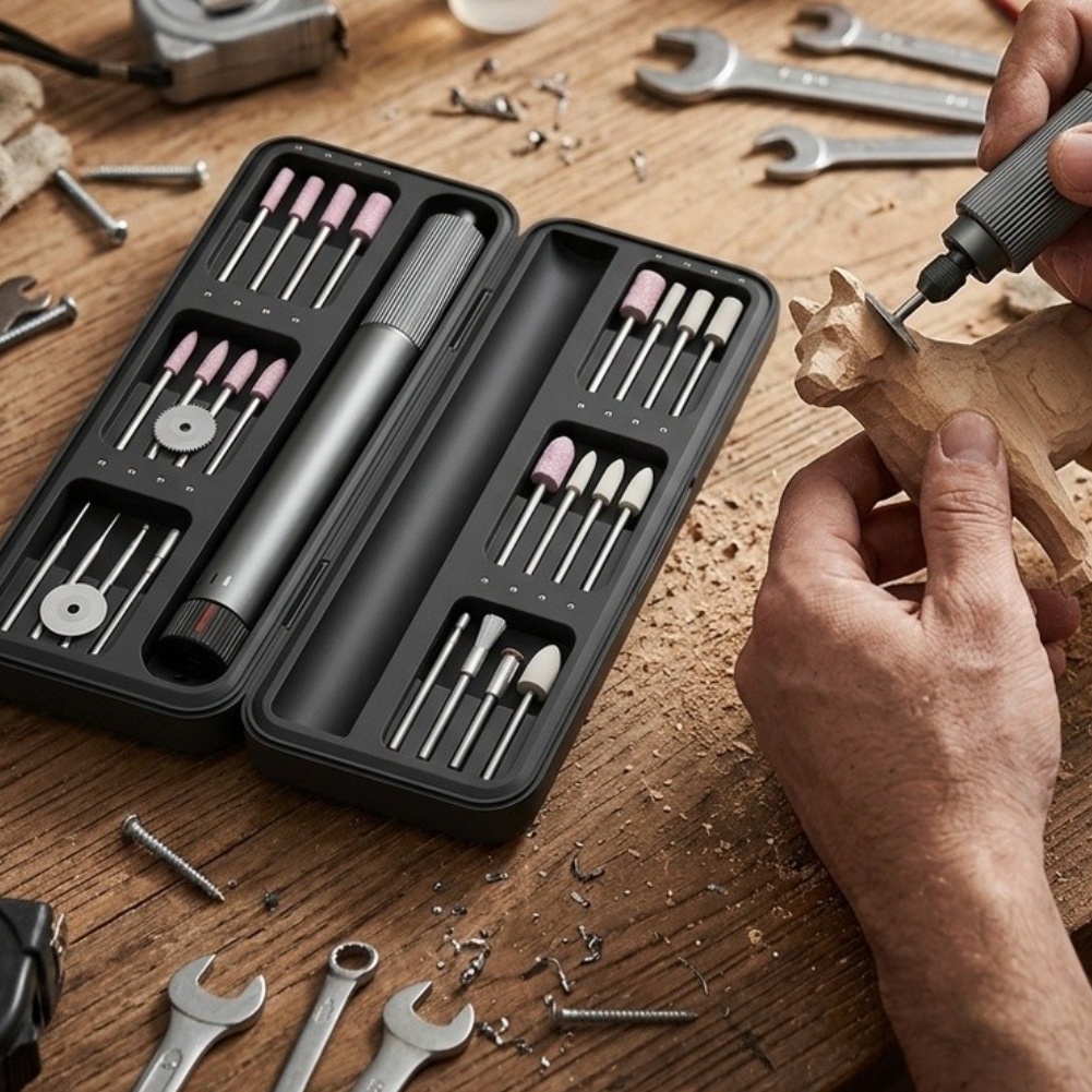 Set Peralatan Putar Tanpa Kabe - Cordless Rotary Tool Kit Accessories ulasan dan harga