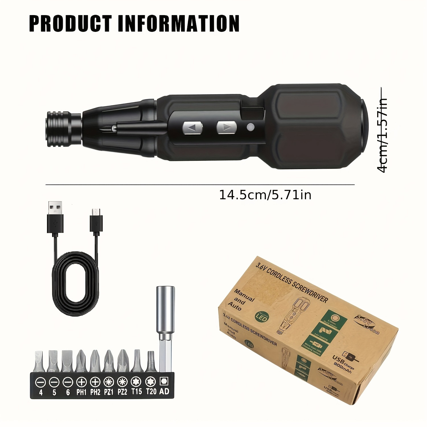 Obeng Listrik Isi Ulang Tanpa  - Electric Screwdriver Rechargeable Usb ulasan dan harga
